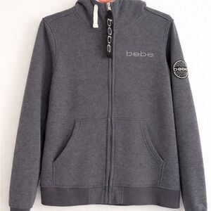 bebe Charcoal Hoodie Jacket